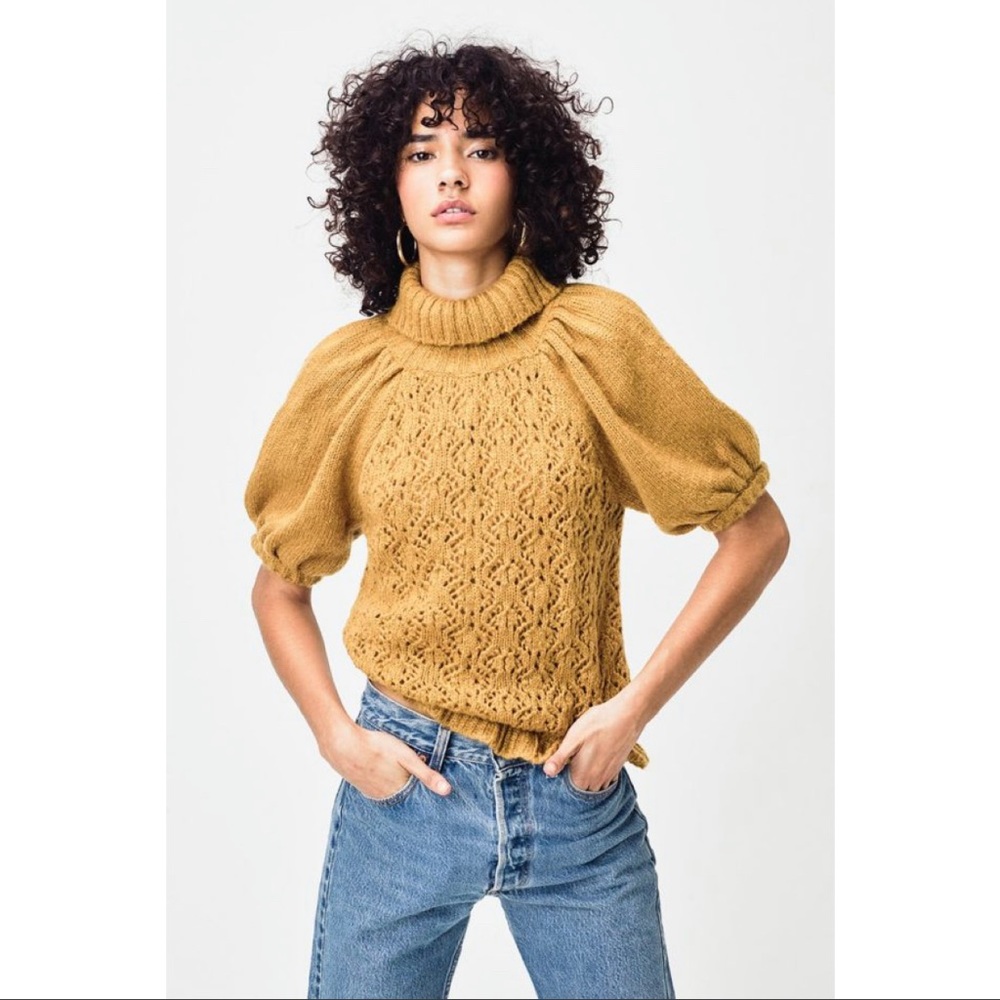 FL&L: ‘Francois’ Puff Sleeve Pointelle Sweater